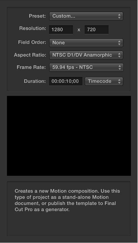 Project Browser showing custom settings