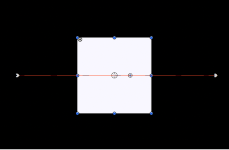 Canvas showing object with motion path