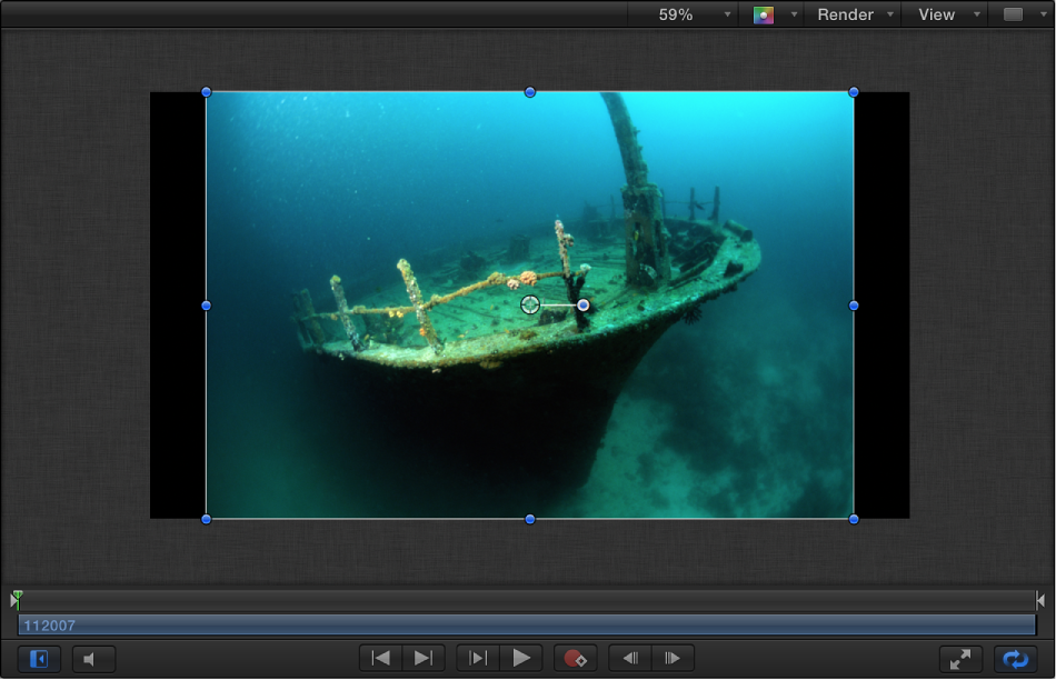 Canvas showing a large still imported using the Scale to Canvas Size setting