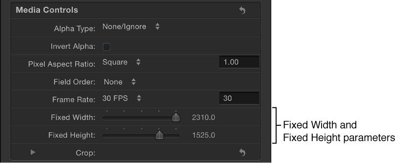Media Inspector displaying the unchanged image resolution