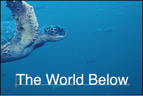 Canvas showing text object with path visible