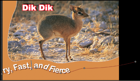 Canvas showing text moving along a path