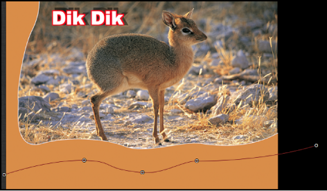 Canvas showing beginning of text path animation