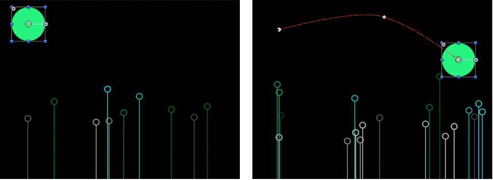 Canvas showing selected object