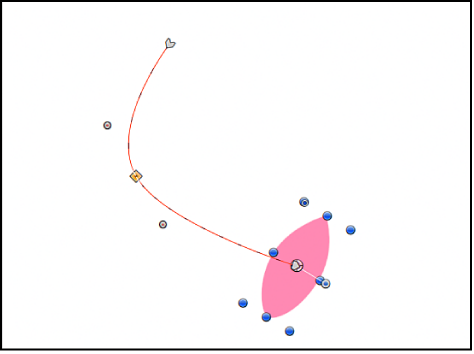 Canvas showing keyframe being repositioned