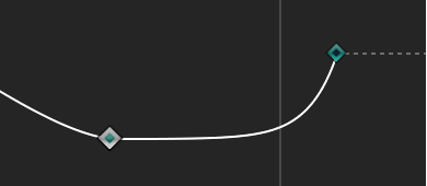Curve segment set to Exponential interpolation method