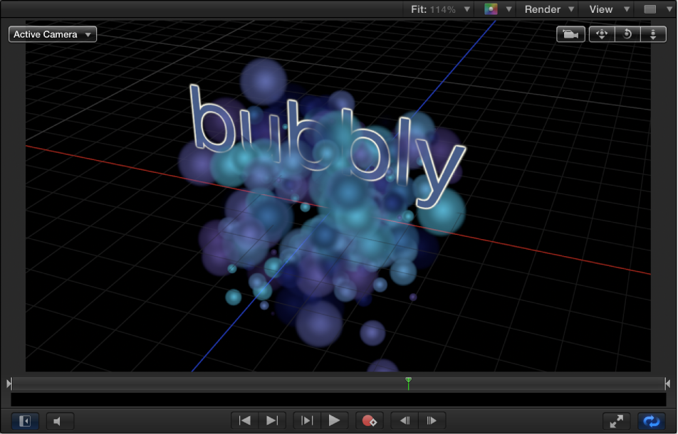 Canvas showing 3D particles