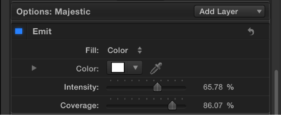 3D Text Inspector showing Emit controls