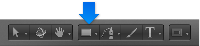 Rectangle tool in toolbar