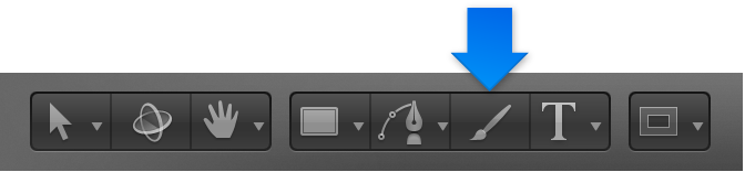 Paint Stroke tool in toolbar