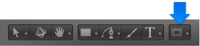 Mask tool set in toolbar