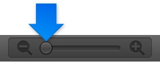 Zoom slider below the zoom/scroll control in the Timeline