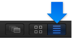 List view button in the Library
