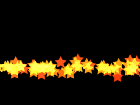 Canvas showing particle system with shape set to Line