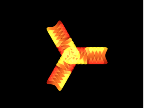Canvas showing replicator with Sequence Replicator behavior applied