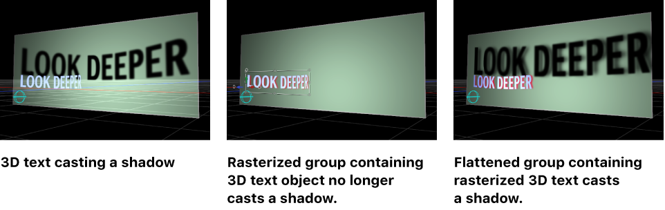 Canvas showing effect of rasterization on shadows