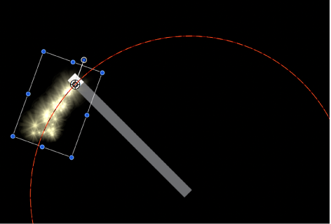 Canvas showing object at its starting point