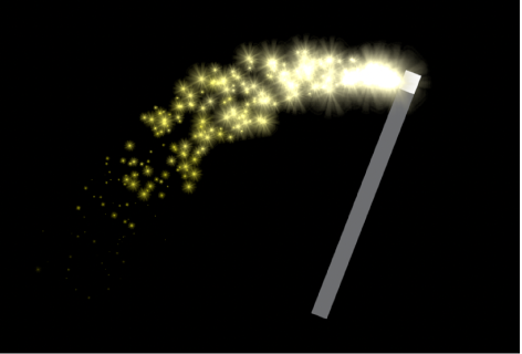 Canvas showing two objects moving together