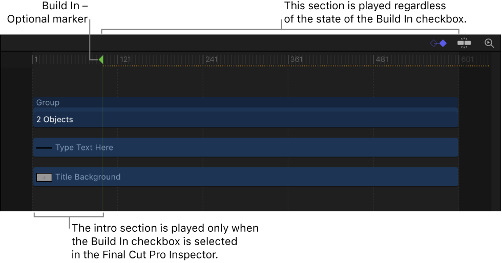 Build In - Optional marker in Timeline