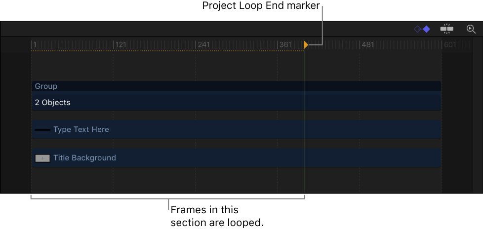 Project Loop End marker in Timeline