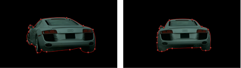 Canvas showing mask being changed over time