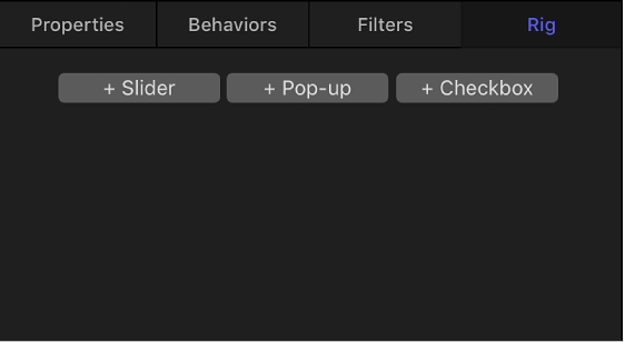 Rig Inspector with no widgets