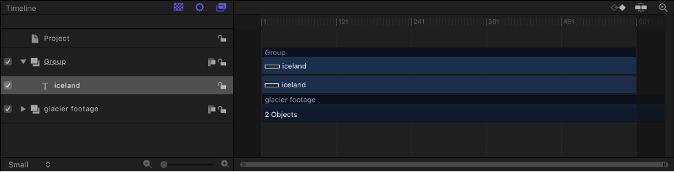 Timeline showing visible text