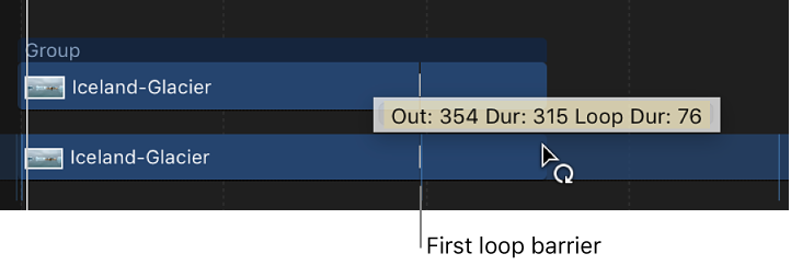 Loop pointer and tooltip in the Timeline