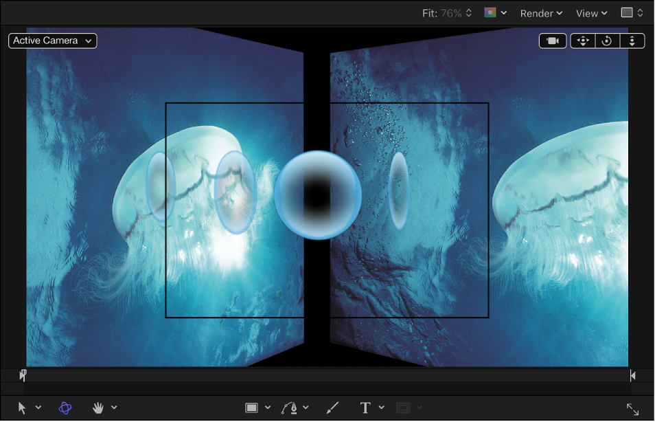 Canvas showing recursive reflections