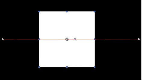 Canvas showing object with motion path
