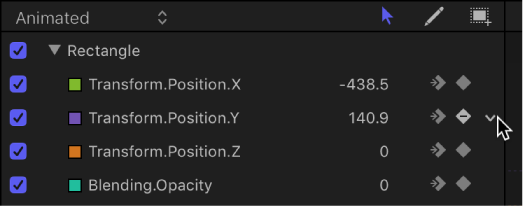Keyframe Editor showing Animation menu icon