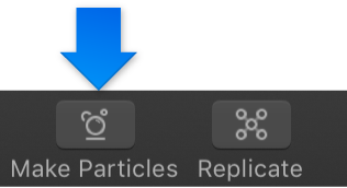 Make Particles button in the toolbar
