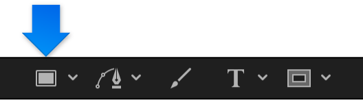 Rectangle tool in the canvas toolbar