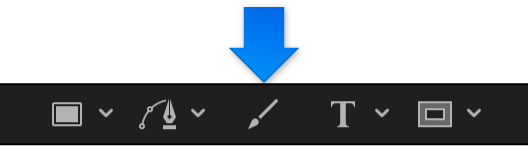 Paint Stroke tool in the canvas toolbar