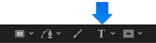 Text tool in the canvas toolbar