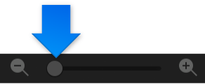 Zoom slider below the zoom/scroll control in the Timeline