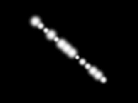 Canvas showing object with high degree of Brush Scale Randomness