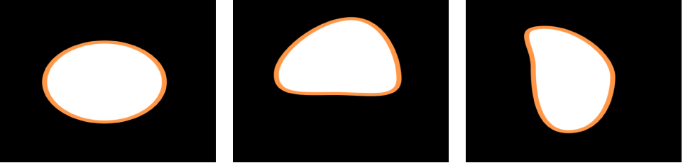 Canvas showing shape with Wriggle Shape behavior applied