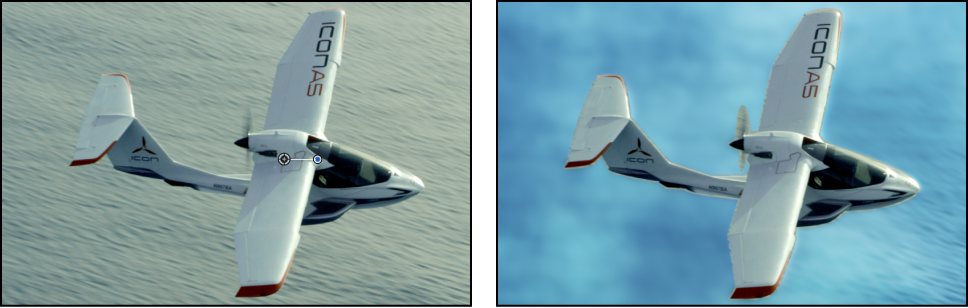 Canvas showing a tracked mask