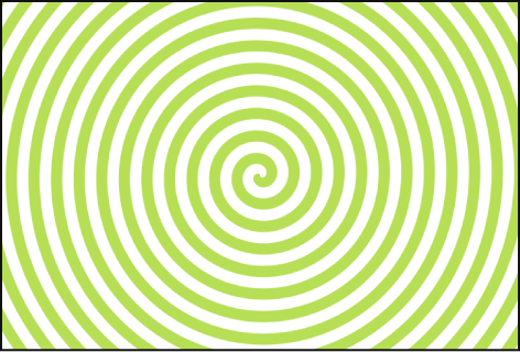 Canvas showing Spirals generator, with Type set to Modern