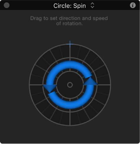 Spin behavior HUD when Axis parameter is set to Z