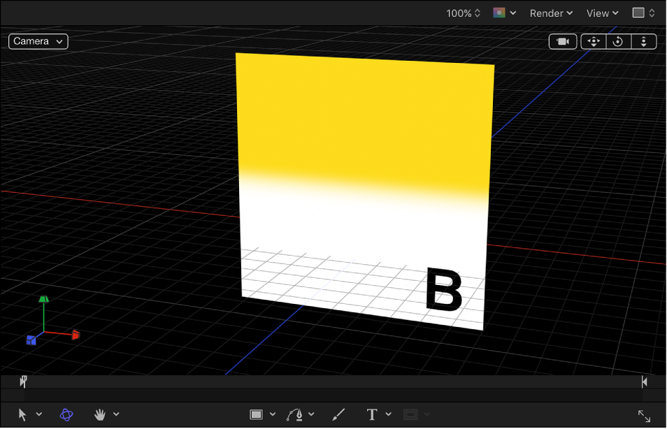 Canvas showing 3D grid