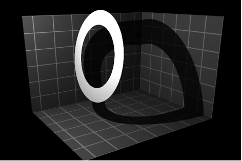 Canvas showing object casting shadow