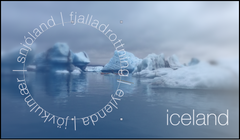 Canvas showing beginning of text path animation