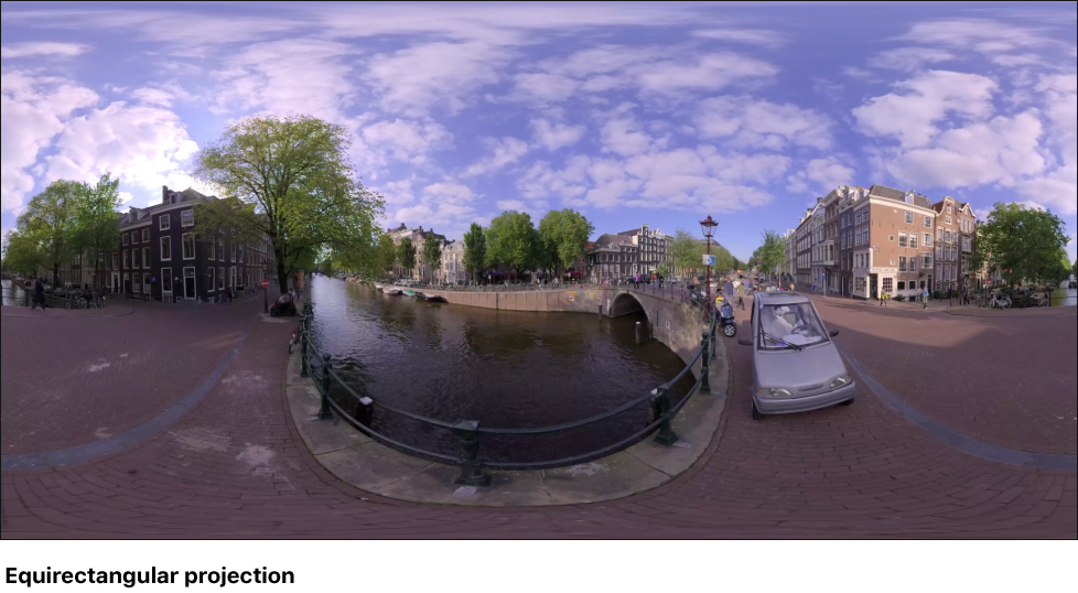 Canvas displaying an equirectangular projection