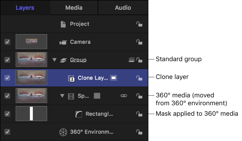 New Clone Layer in the Layers list