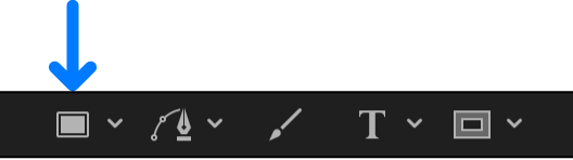 Rectangle tool in the canvas toolbar