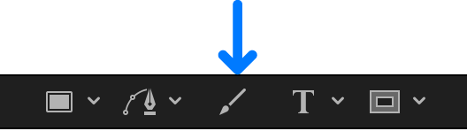Paint Stroke tool in the canvas toolbar