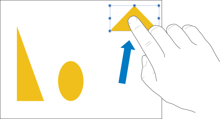 One finger dragging an object