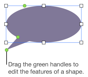 A shape with selection handles